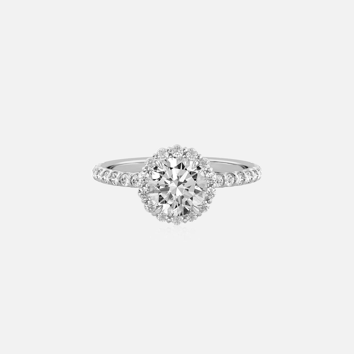 The Halo Amadora Round Pave Moissanite Ring - KNT - Engagement Rings, Wedding Bands & Fine Jewelry