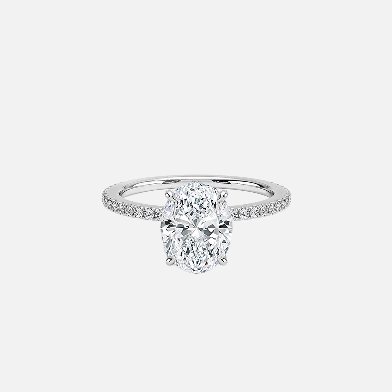 The Pave Andrewe Oval Moissanite Ring - KNT - Engagement Rings, Wedding Bands & Fine Jewelry