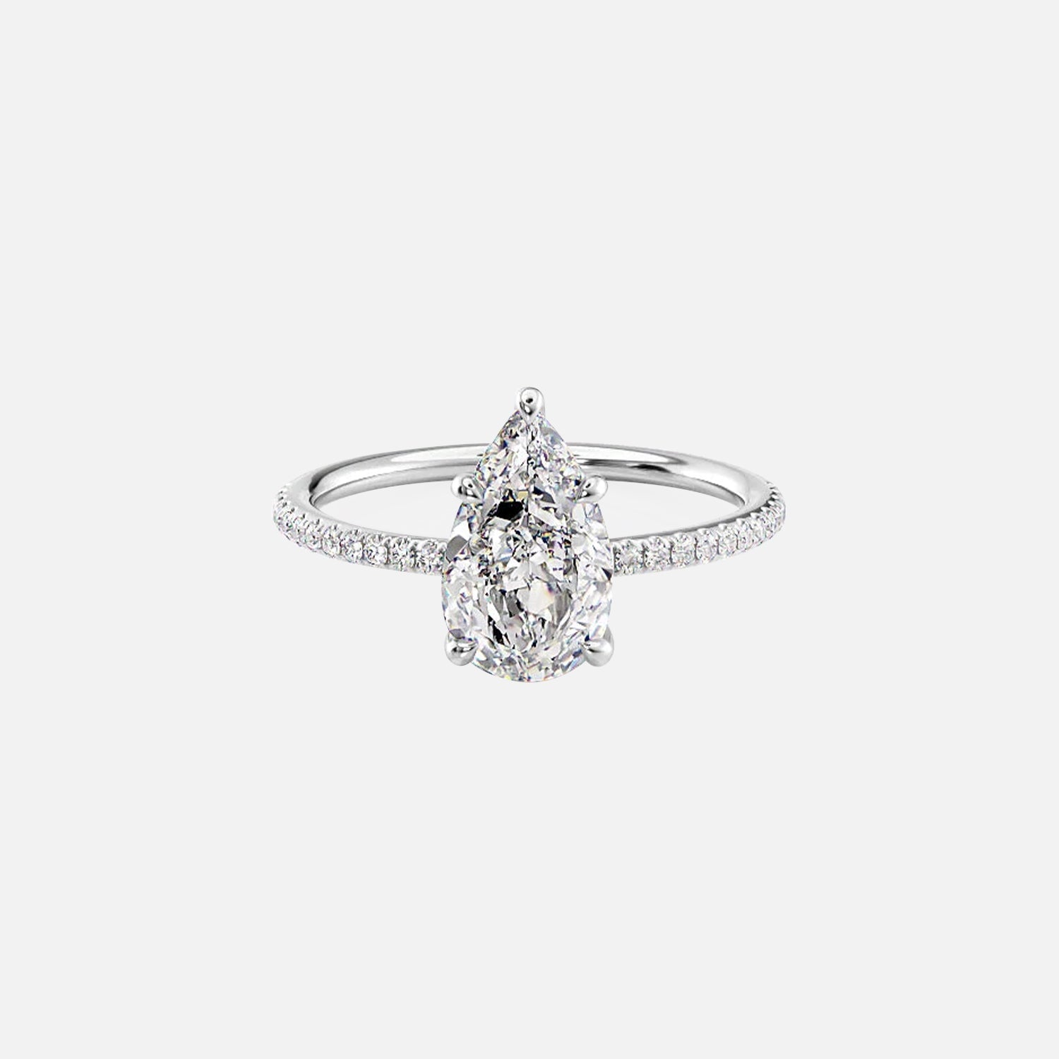 The Pave Andrewe Pear Moissanite Ring - KNT - Engagement Rings, Wedding Bands & Fine Jewelry