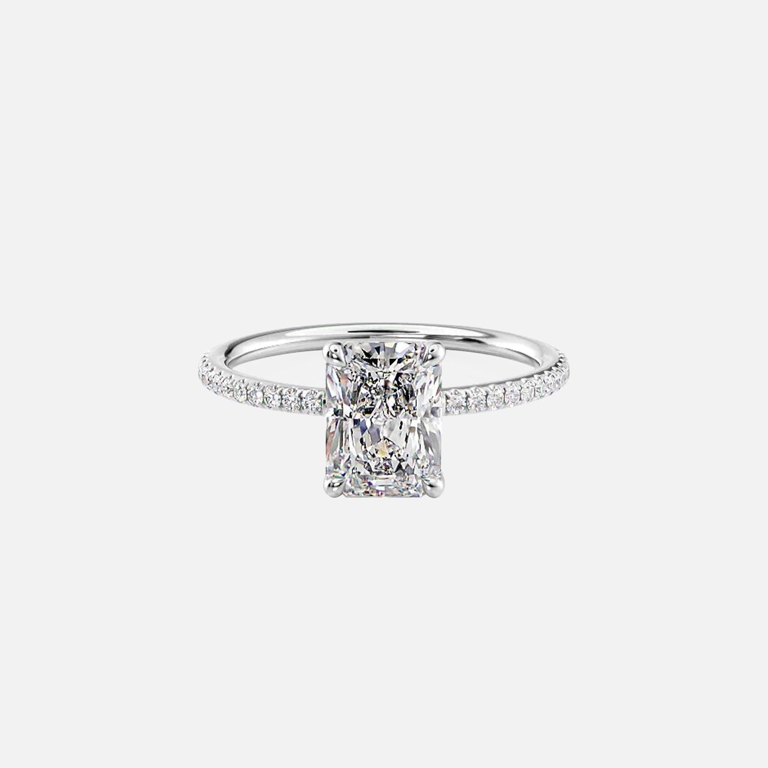 The Pave Andrewe Radiant Moissanite Ring - KNT - Engagement Rings, Wedding Bands & Fine Jewelry