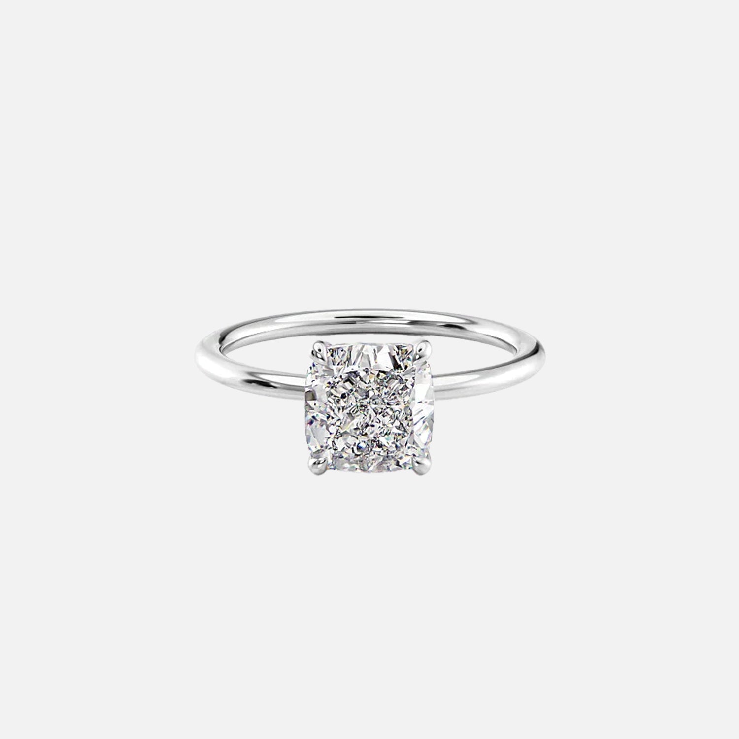 The Solitaire Becca Cushion Moissanite Ring - KNT - Engagement Rings, Wedding Bands & Fine Jewelry