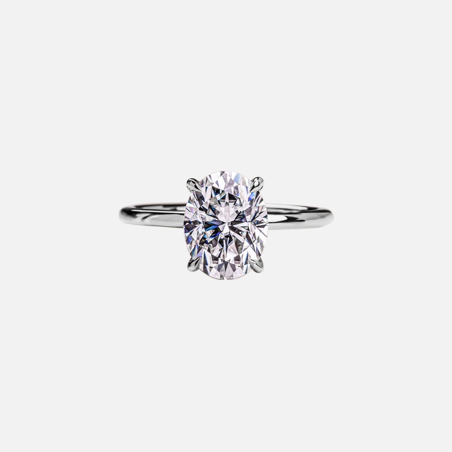 The Solitaire Becca Oval Moissanite Ring - KNT - Engagement Rings, Wedding Bands & Fine Jewelry