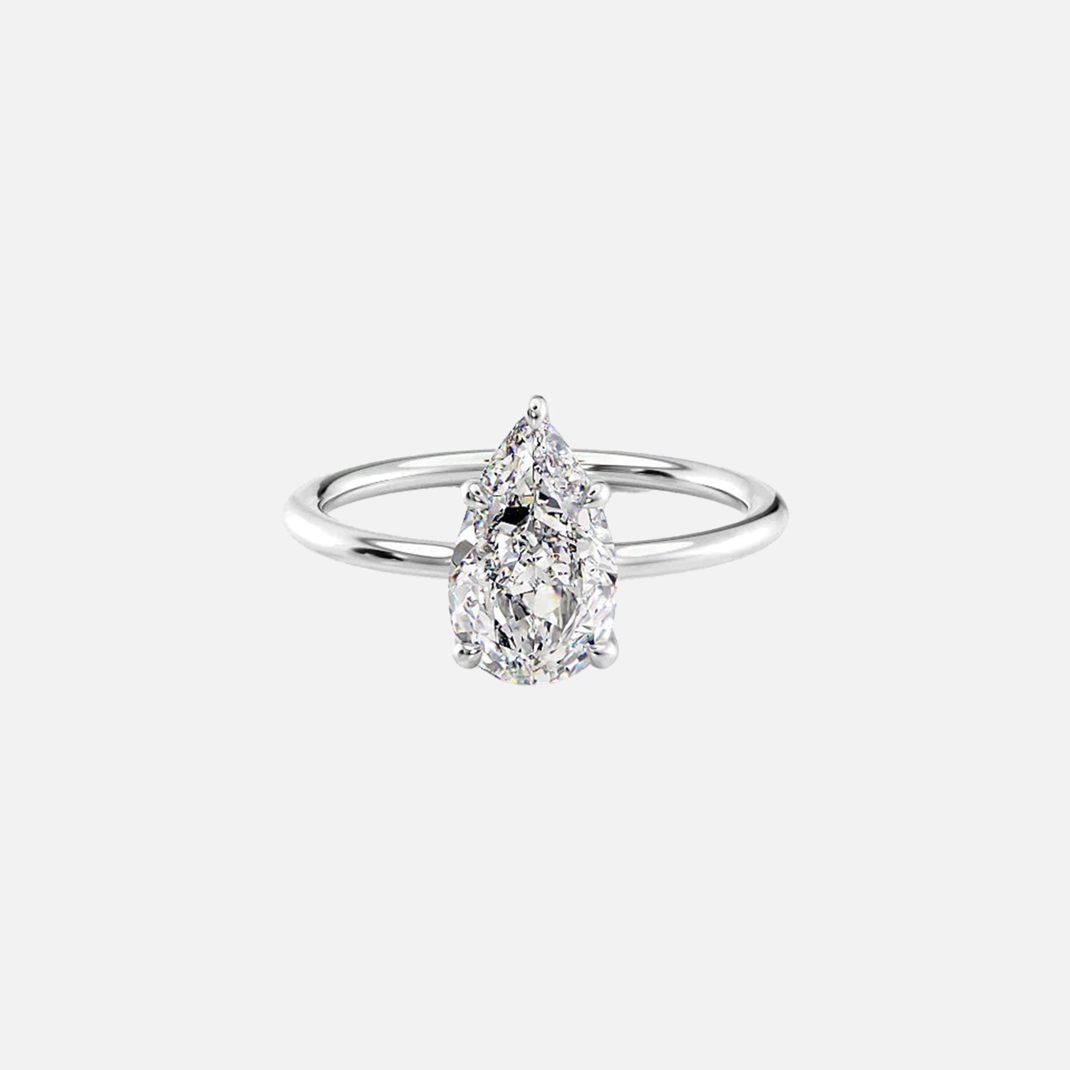 The Solitaire Becca Pear Moissanite Ring - KNT - Engagement Rings, Wedding Bands & Fine Jewelry