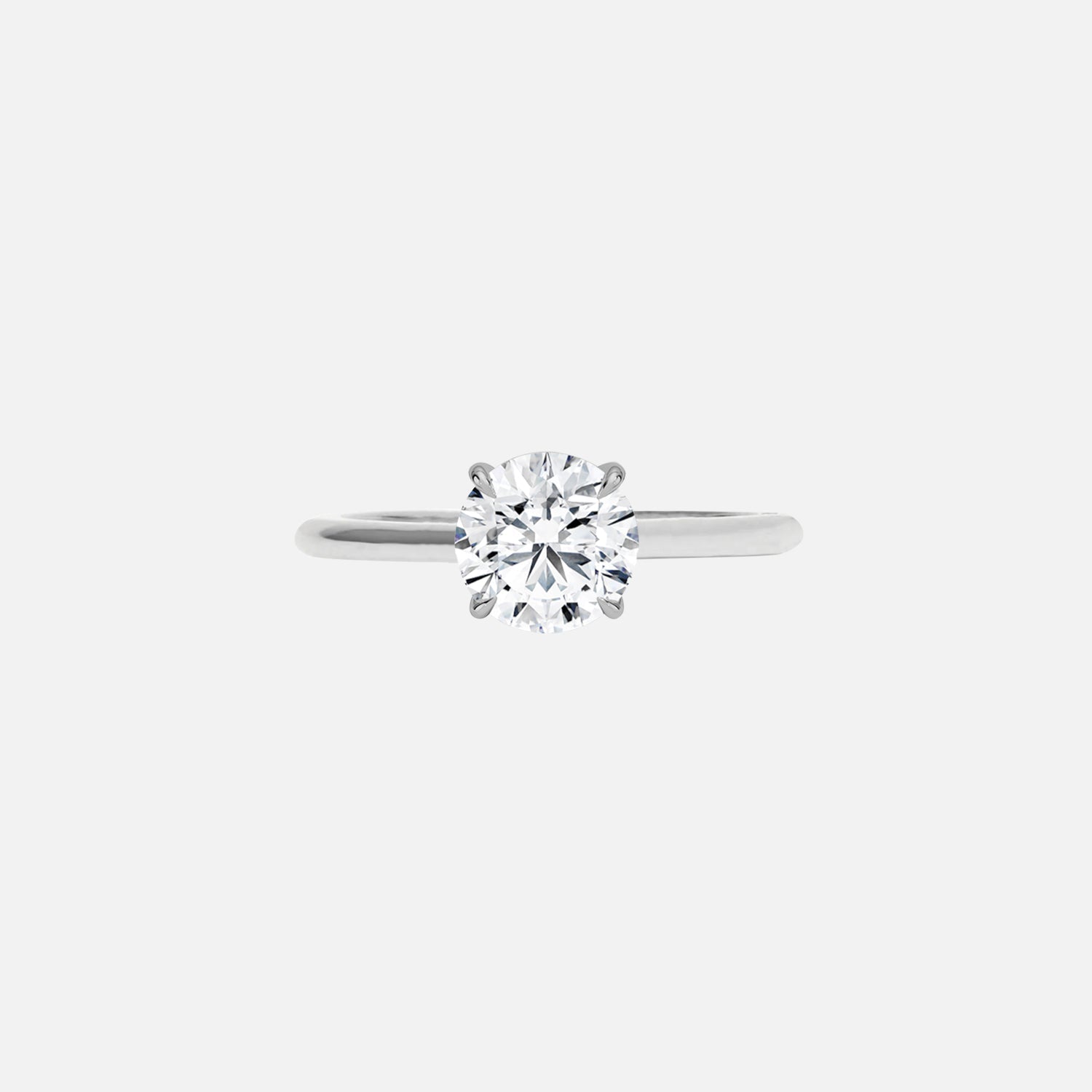 The Solitaire Becca Round Moissanite Ring - KNT - Engagement Rings, Wedding Bands & Fine Jewelry