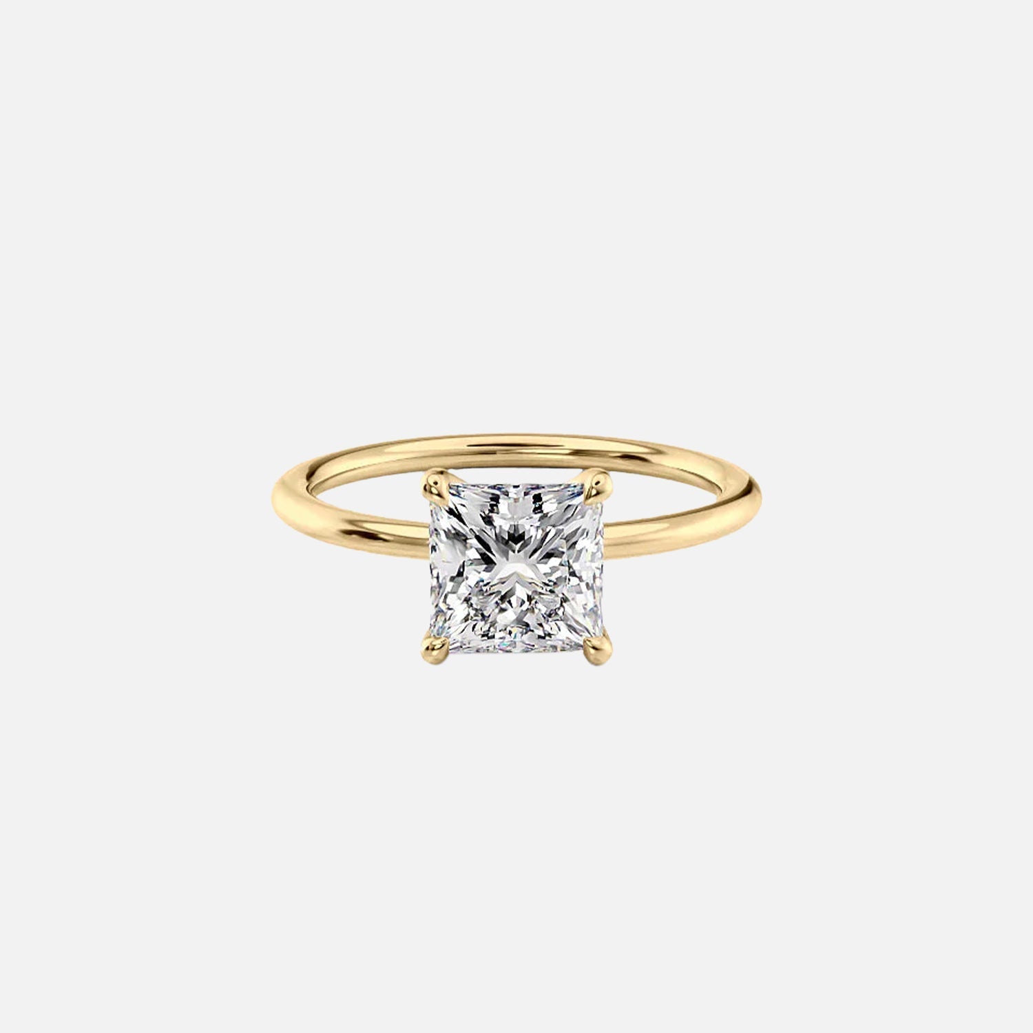 The Solitaire Becca Princess Moissanite Ring - KNT - Engagement Rings, Wedding Bands & Fine Jewelry