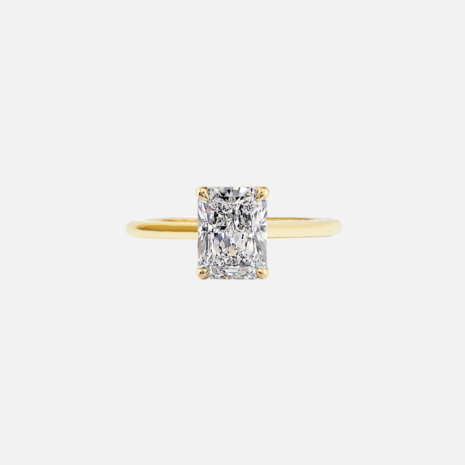 The Solitaire Becca Radiant Moissanite Ring - KNT - Engagement Rings, Wedding Bands & Fine Jewelry