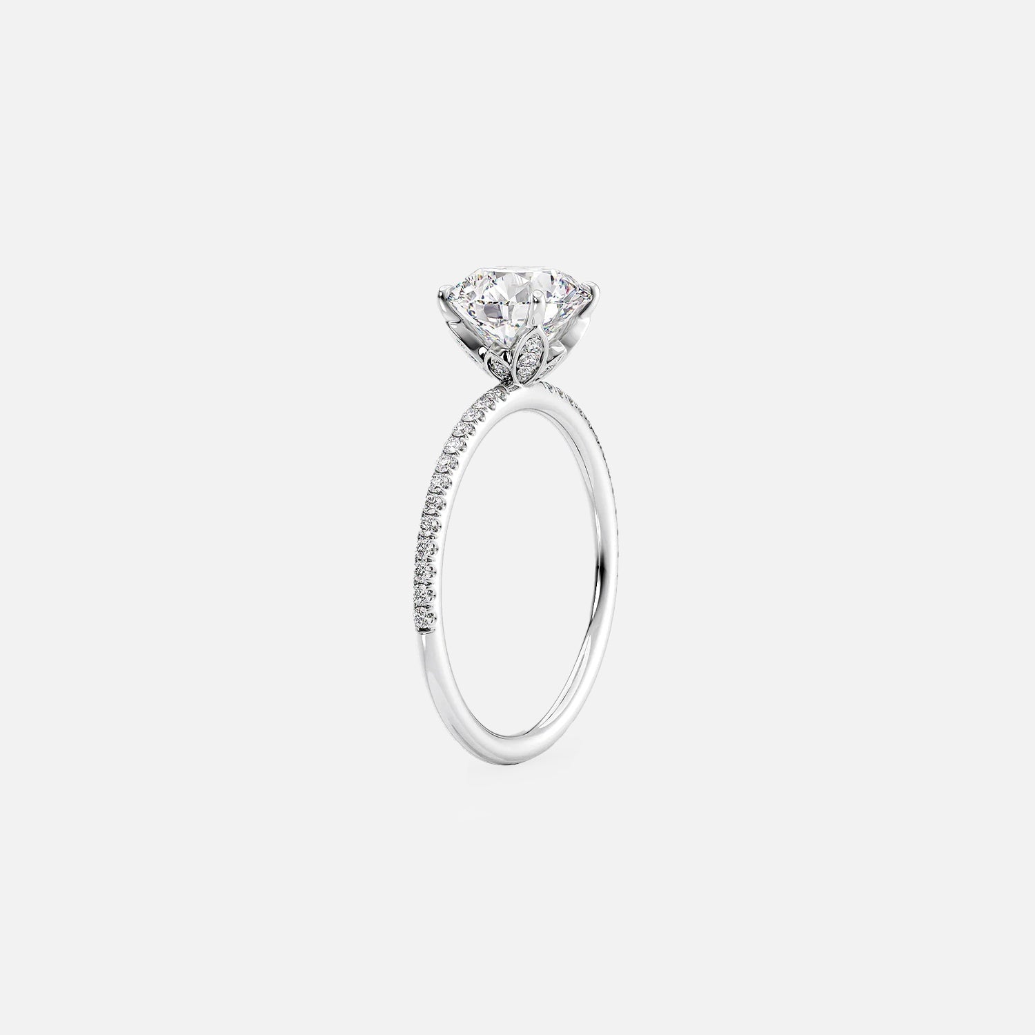 The Hidden Halo Cassia Oval Pave Moissanite Ring - KNT - Engagement Rings, Wedding Bands & Fine Jewelry