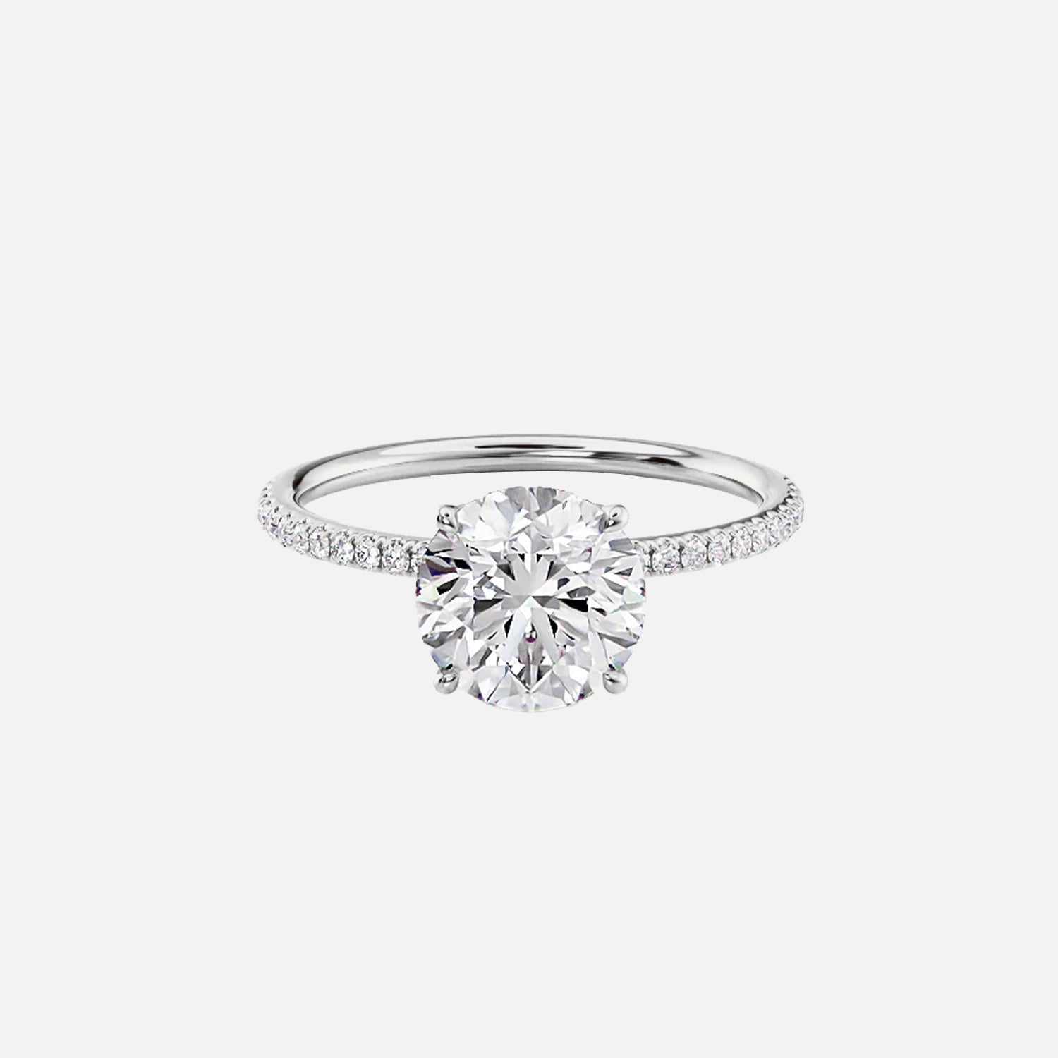 The Hidden Halo Cassia Round Pave Moissanite Ring - KNT - Engagement Rings, Wedding Bands & Fine Jewelry