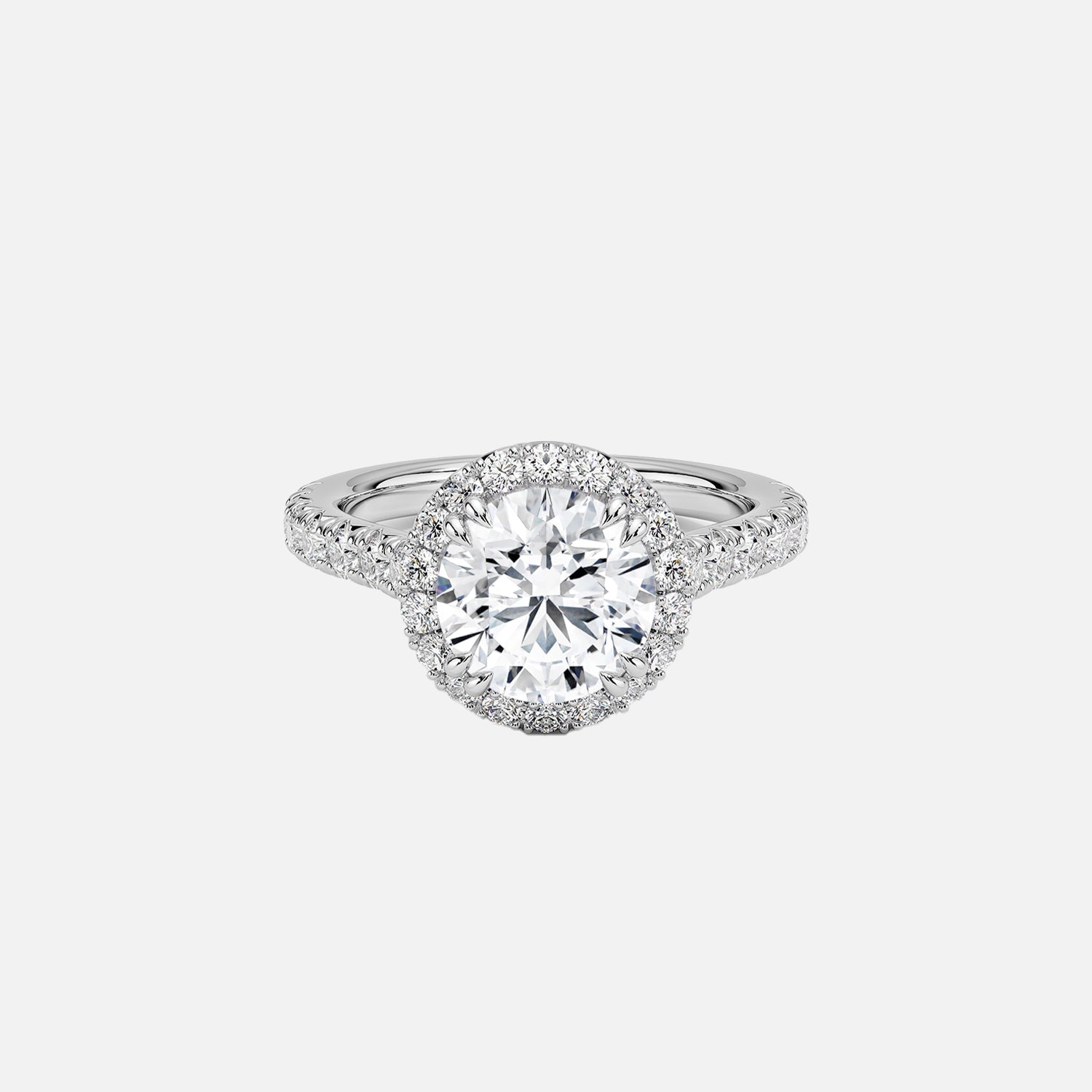 The Halo Donisha Round Pave Moissanite Ring - KNT - Engagement Rings, Wedding Bands & Fine Jewelry