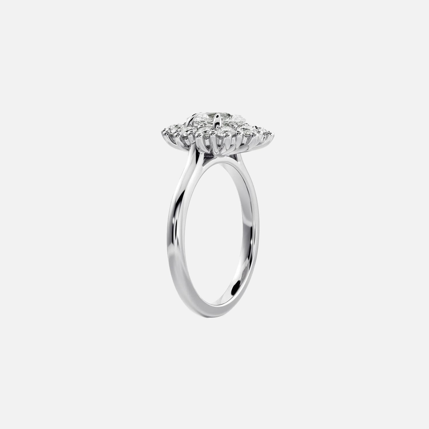 The Halo Eleanor Cushion Vintage Moissanite Ring - KNT - Engagement Rings, Wedding Bands & Fine Jewelry