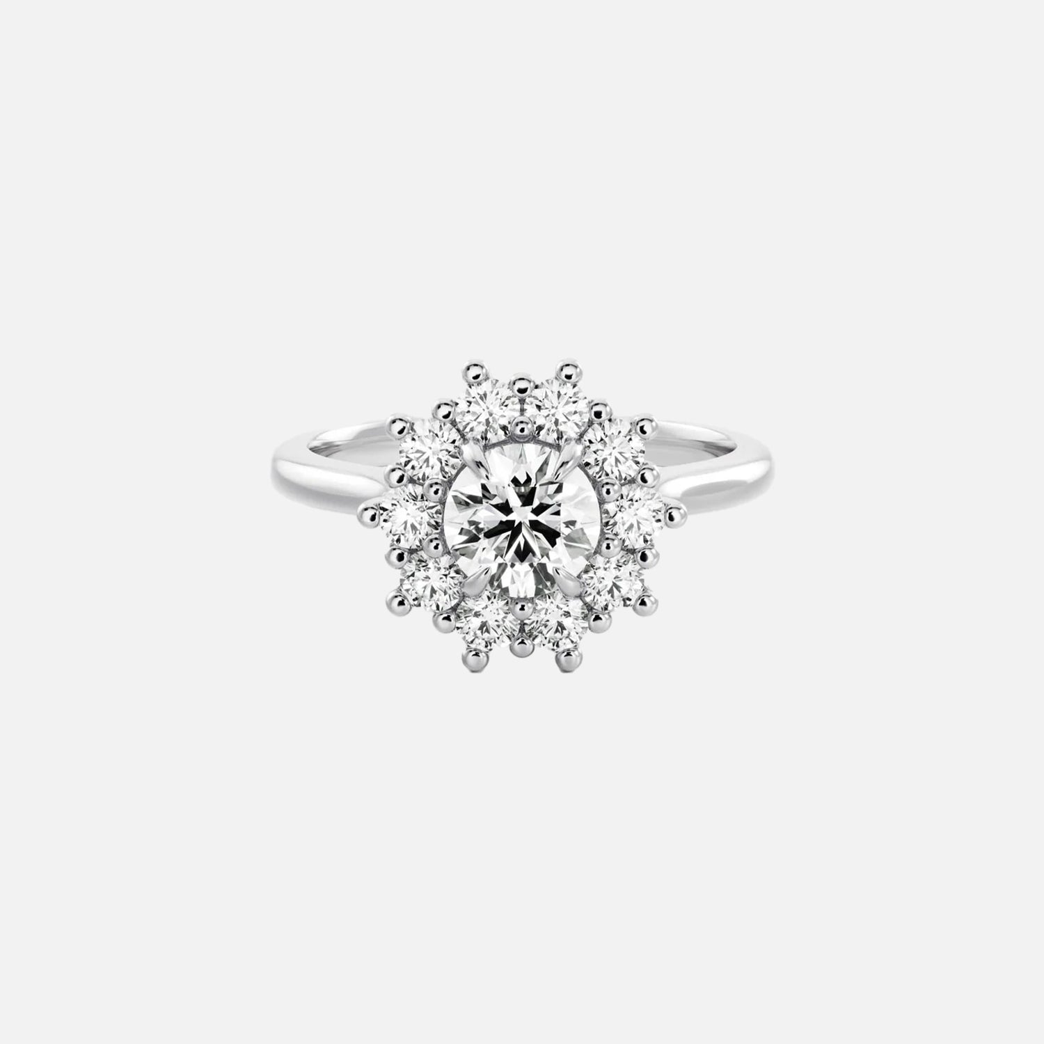 The Halo Eleanor Round Vintage Moissanite Ring - KNT - Engagement Rings, Wedding Bands & Fine Jewelry