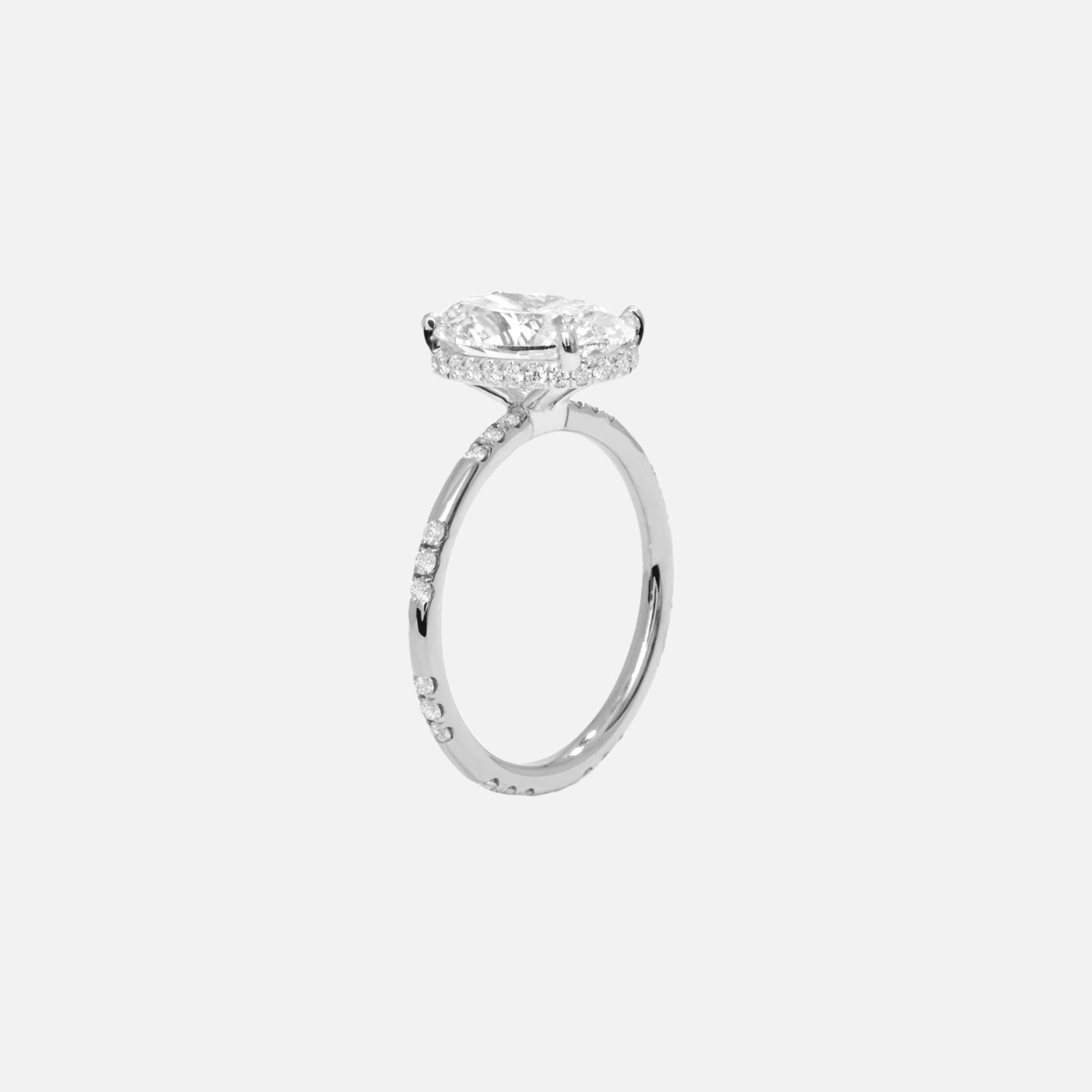 The Pave Elysian Oval Moissanite Ring - KNT - Engagement Rings, Wedding Bands & Fine Jewelry