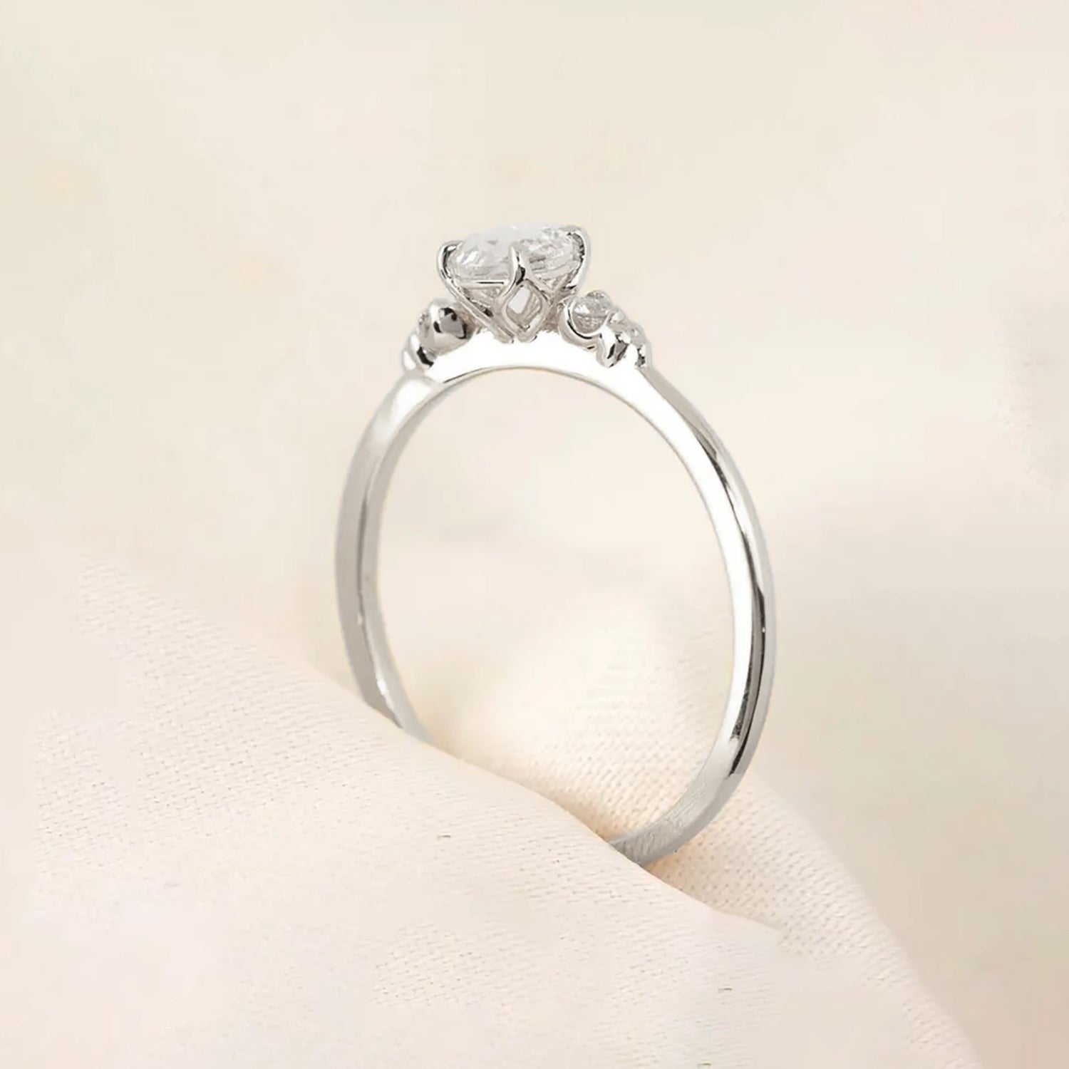 The Three Stone Emery Oval Moissanite Ring - KNT - Engagement Rings, Wedding Bands & Fine Jewelry