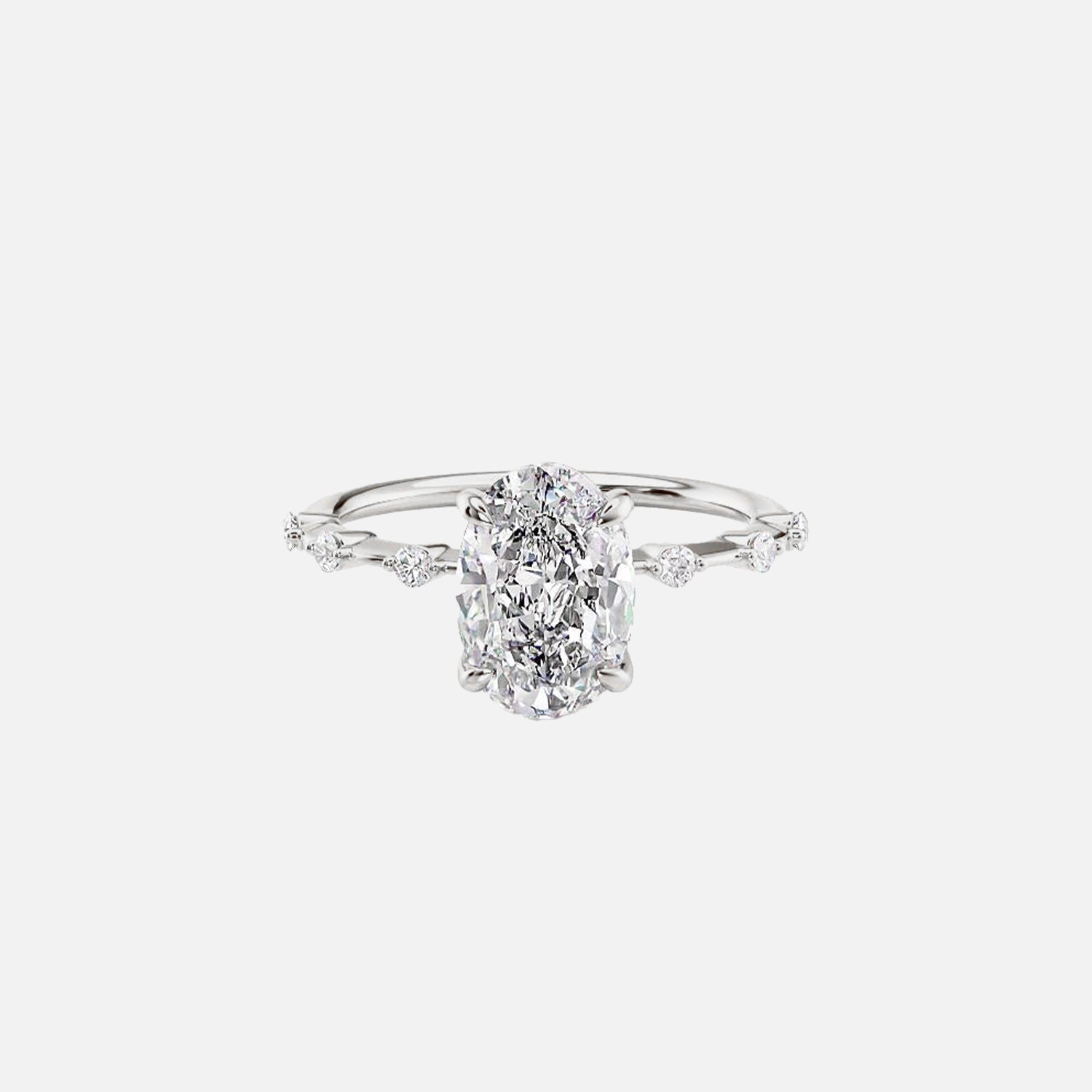 The Pave Freyja Oval Moissanite Ring - KNT - Engagement Rings, Wedding Bands & Fine Jewelry