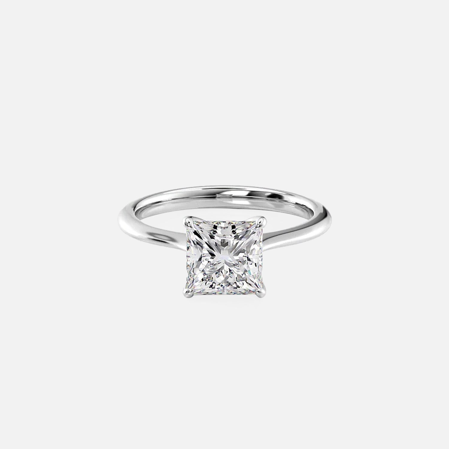 The Solitaire Glamour Princess Moissanite Ring - KNT - Engagement Rings, Wedding Bands & Fine Jewelry