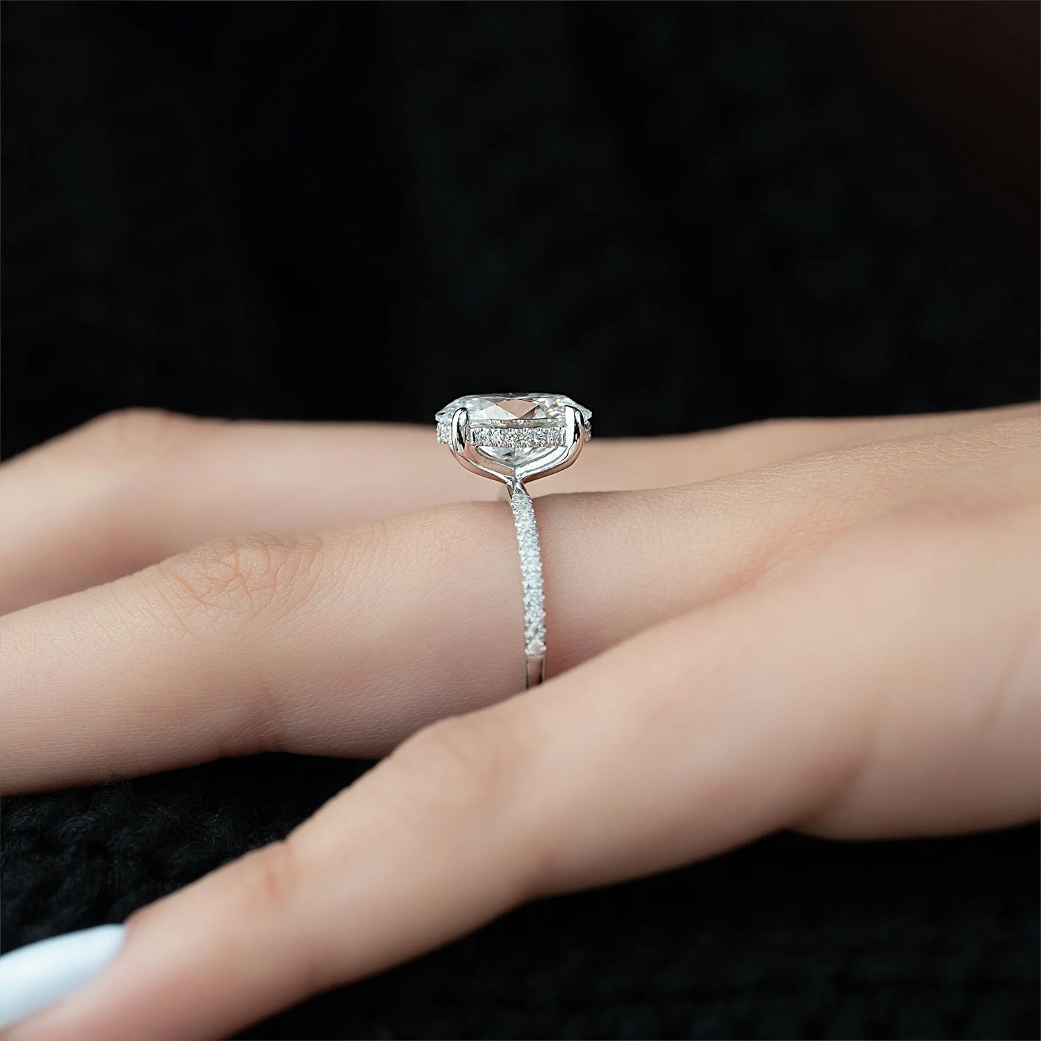 The Pave Gratia Oval Moissanite Ring - KNT - Engagement Rings, Wedding Bands & Fine Jewelry