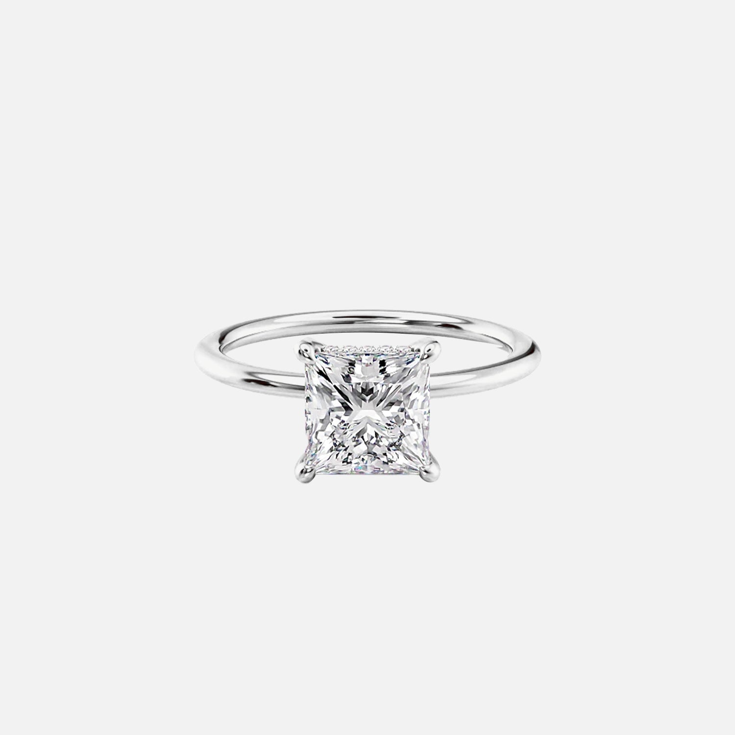 The Solitaire Harmony Princess Moissanite Ring - KNT - Engagement Rings, Wedding Bands & Fine Jewelry