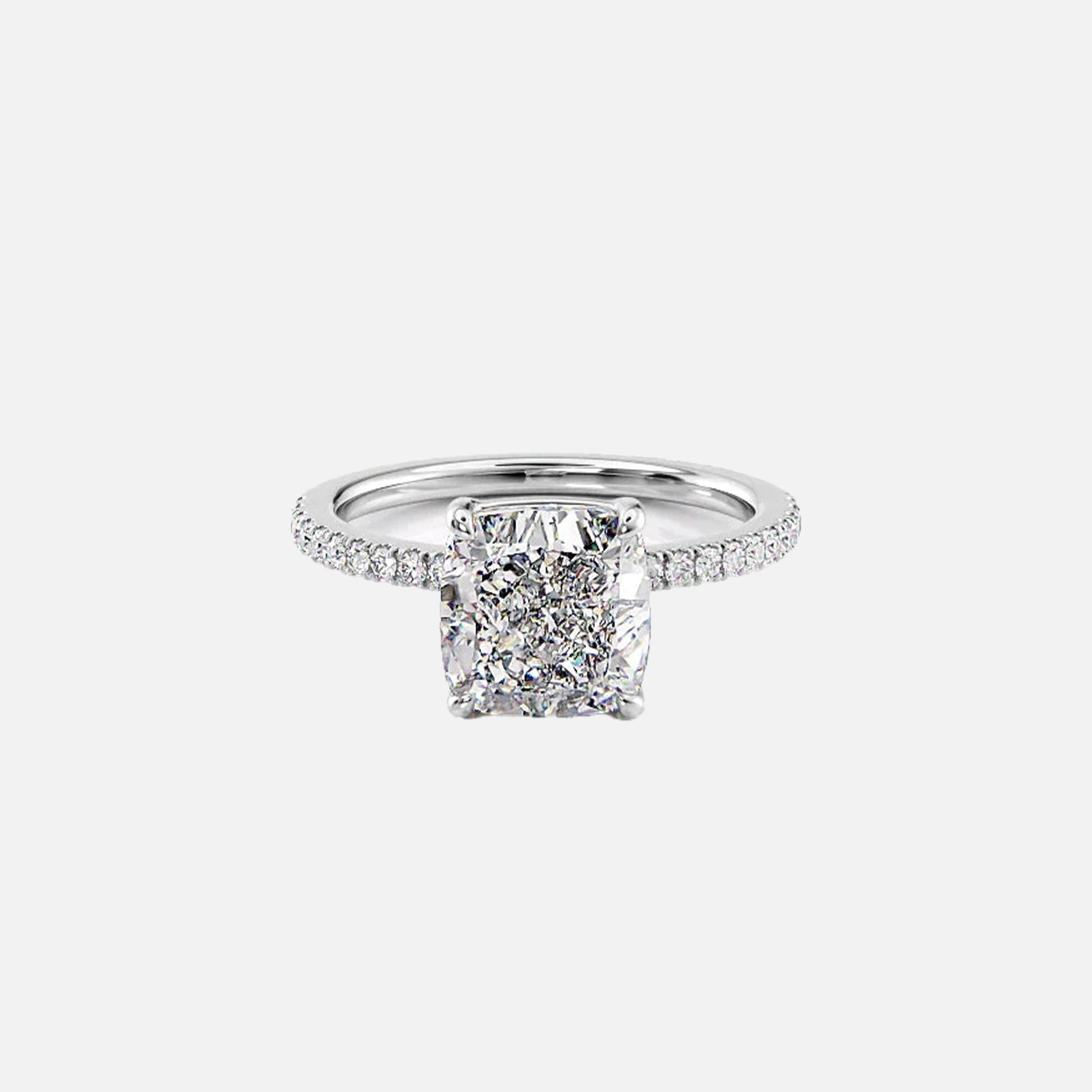 The Pave Infinity Cushion Moissanite Ring - KNT - Engagement Rings, Wedding Bands & Fine Jewelry