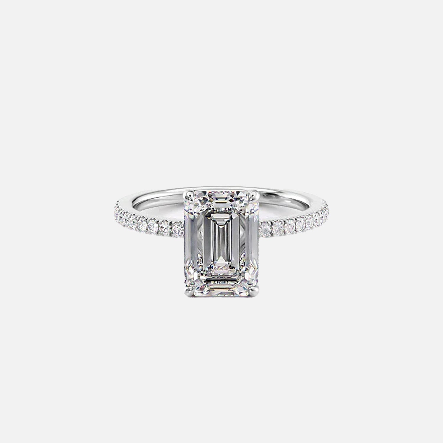 The Pave Infinity Emerald Moissanite Ring - KNT - Engagement Rings, Wedding Bands & Fine Jewelry