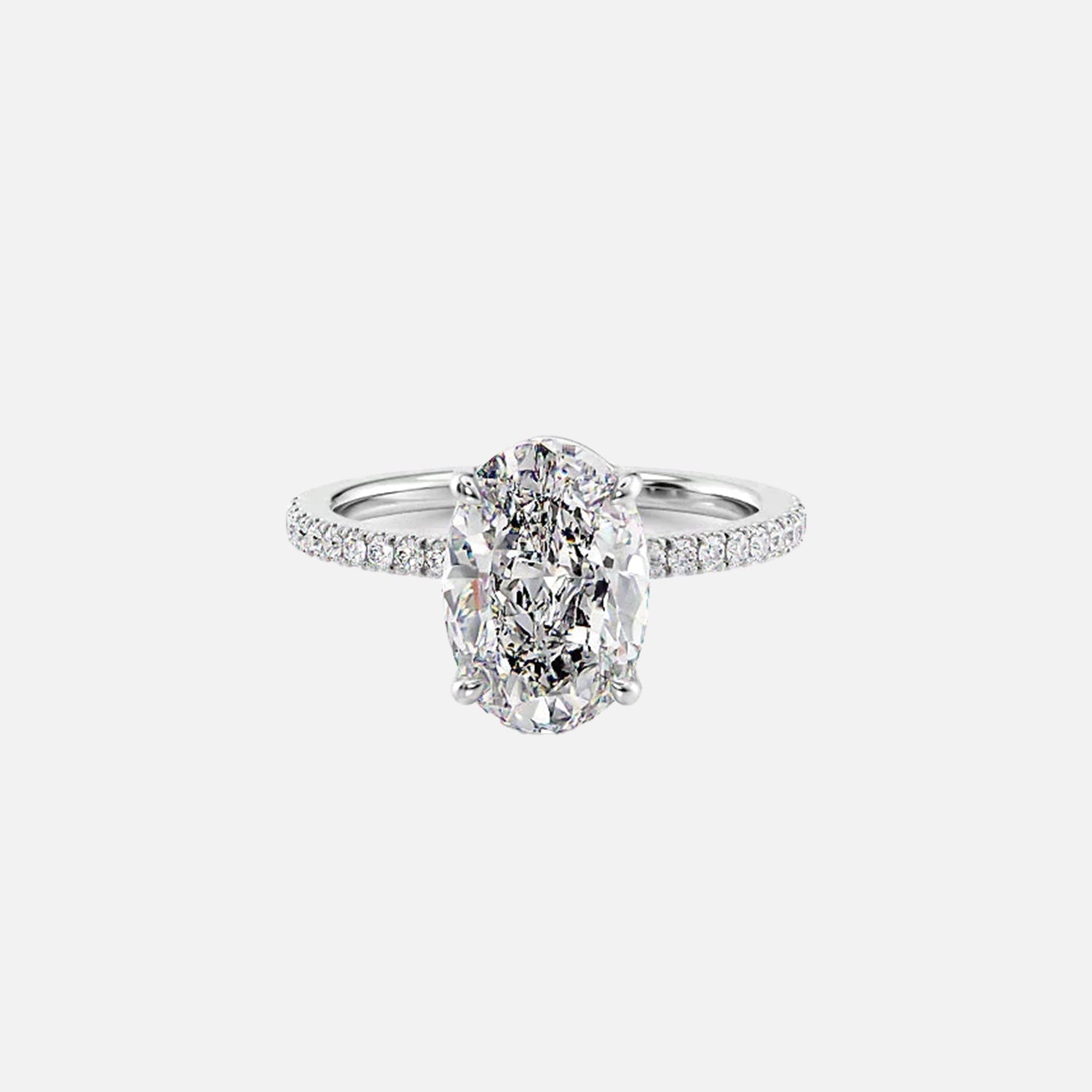 The Pave Infinity Oval Moissanite Ring - KNT - Engagement Rings, Wedding Bands & Fine Jewelry