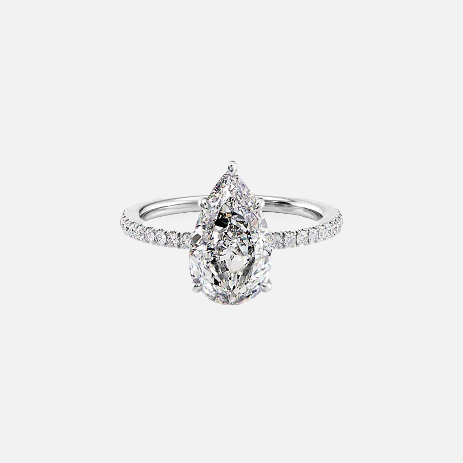 The Pave Infinity Pear Moissanite Ring - KNT - Engagement Rings, Wedding Bands & Fine Jewelry