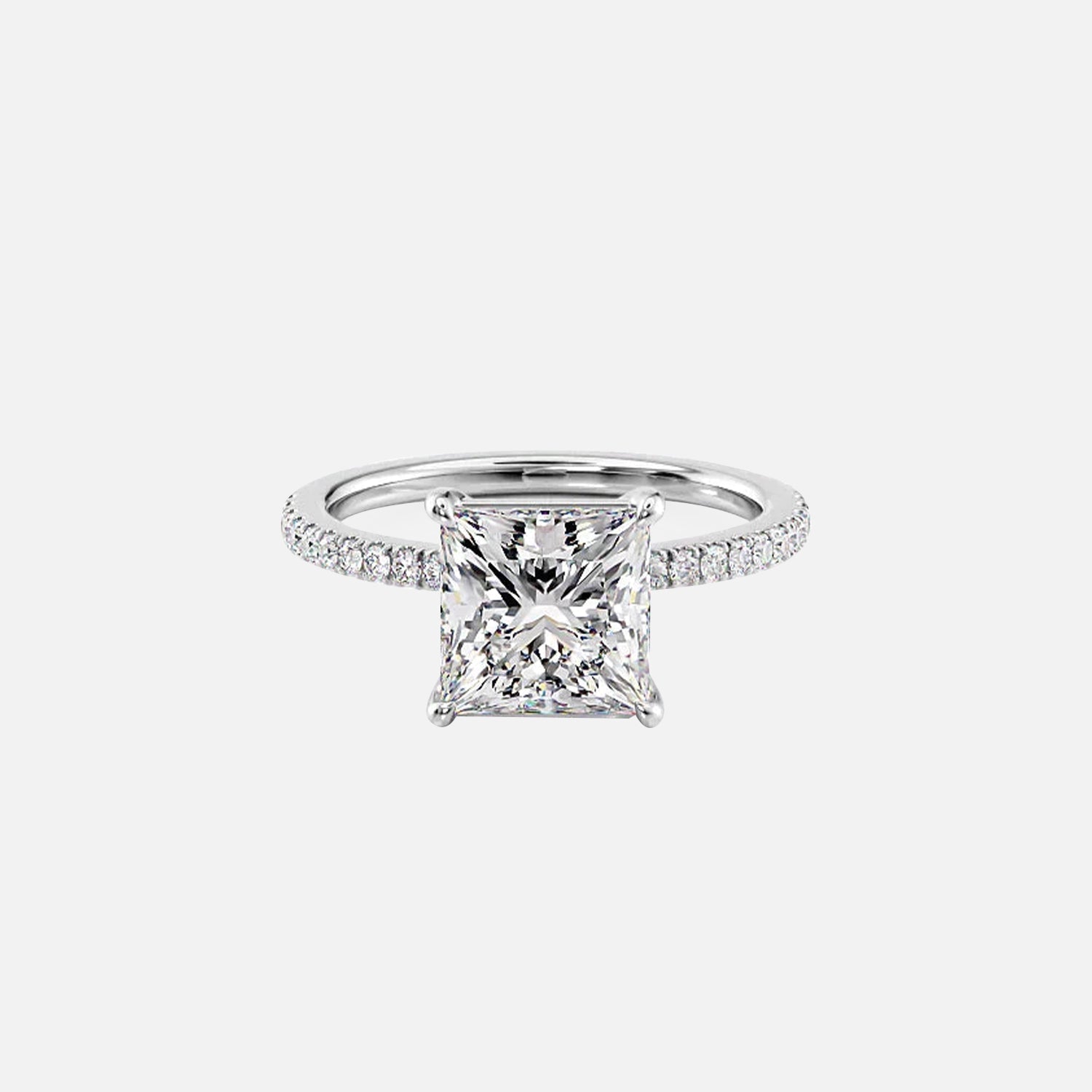 The Pave Infinity Princess Moissanite Ring - KNT - Engagement Rings, Wedding Bands & Fine Jewelry