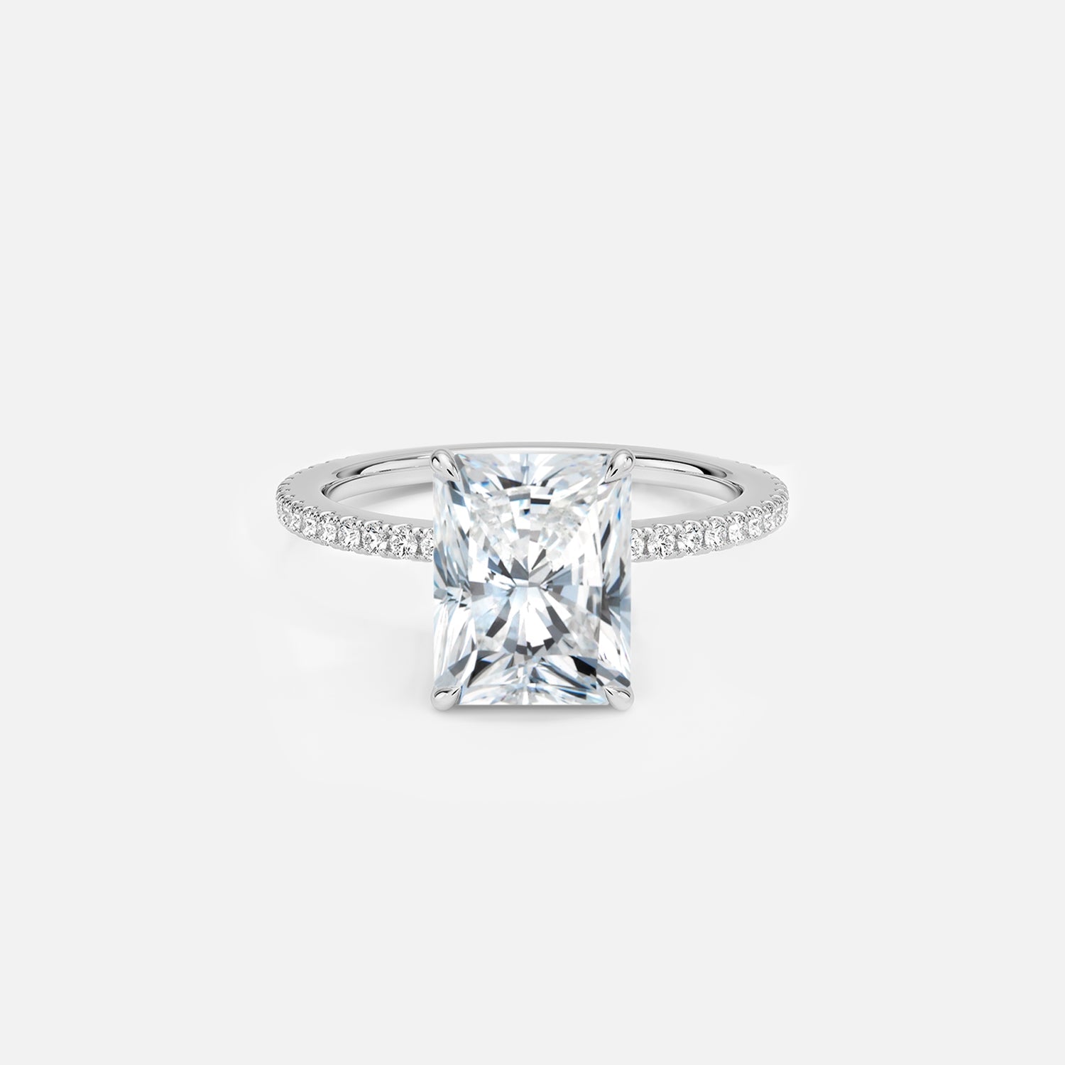 The Pave Infinity Radiant Moissanite Ring - KNT - Engagement Rings, Wedding Bands & Fine Jewelry