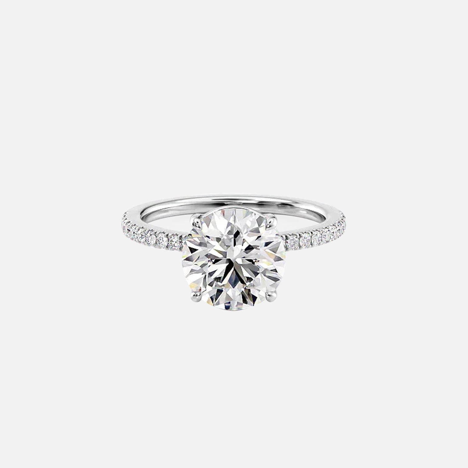 The Pave Infinity Round Moissanite Ring - KNT - Engagement Rings, Wedding Bands & Fine Jewelry