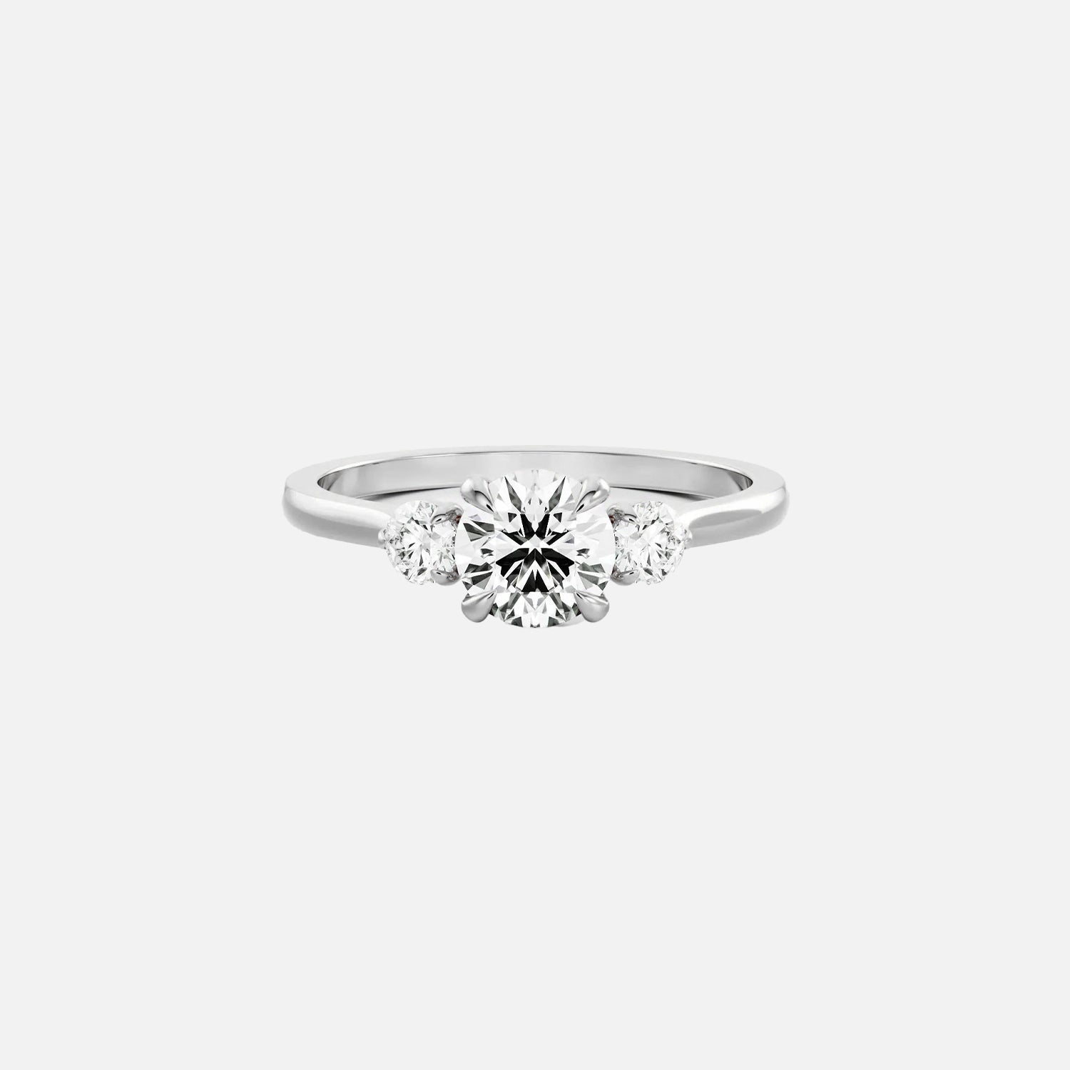 The Three Stone Julia Round Moissanite Ring - KNT - Engagement Rings, Wedding Bands & Fine Jewelry