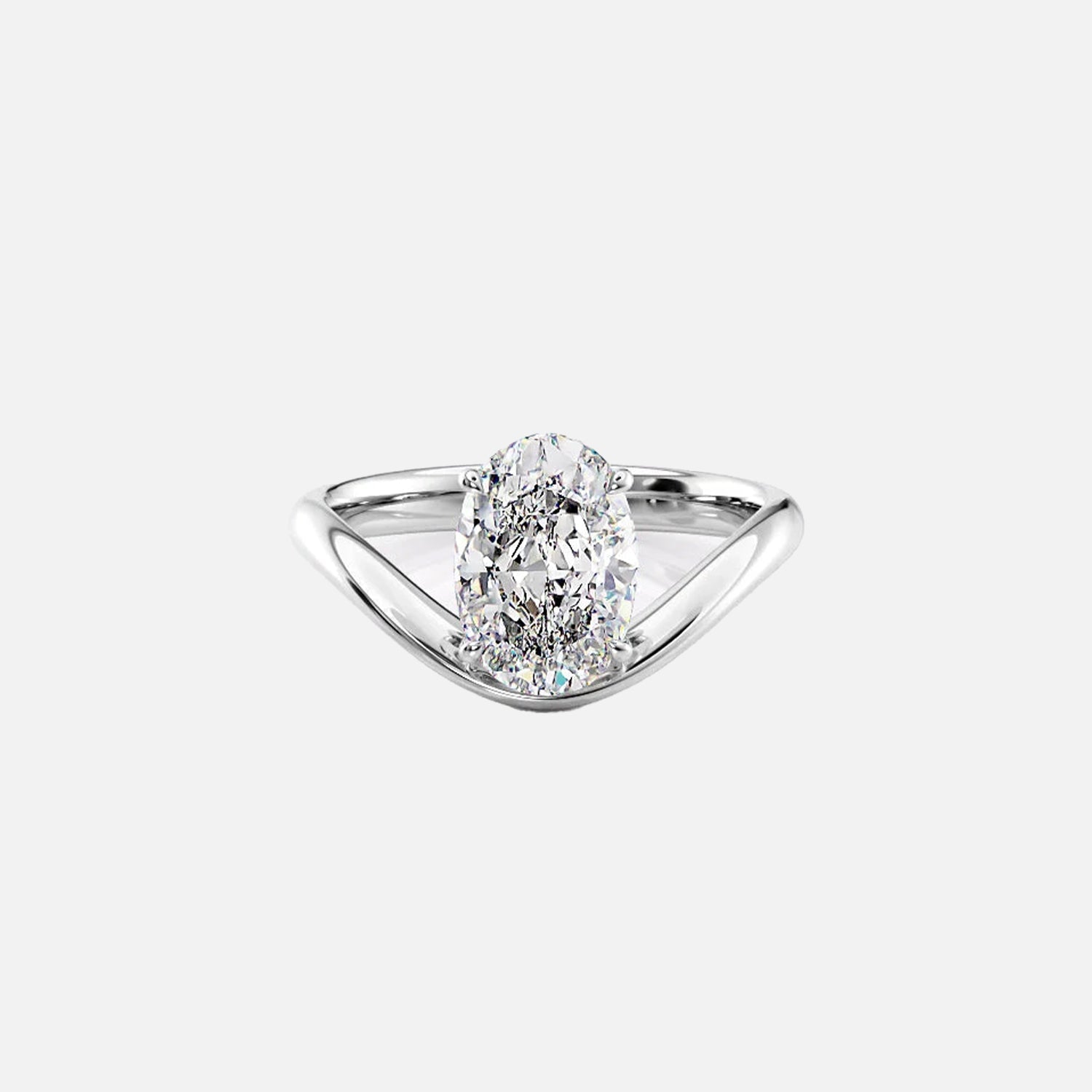 The Solitaire Karen Oval Moissanite Ring - KNT - Engagement Rings, Wedding Bands & Fine Jewelry