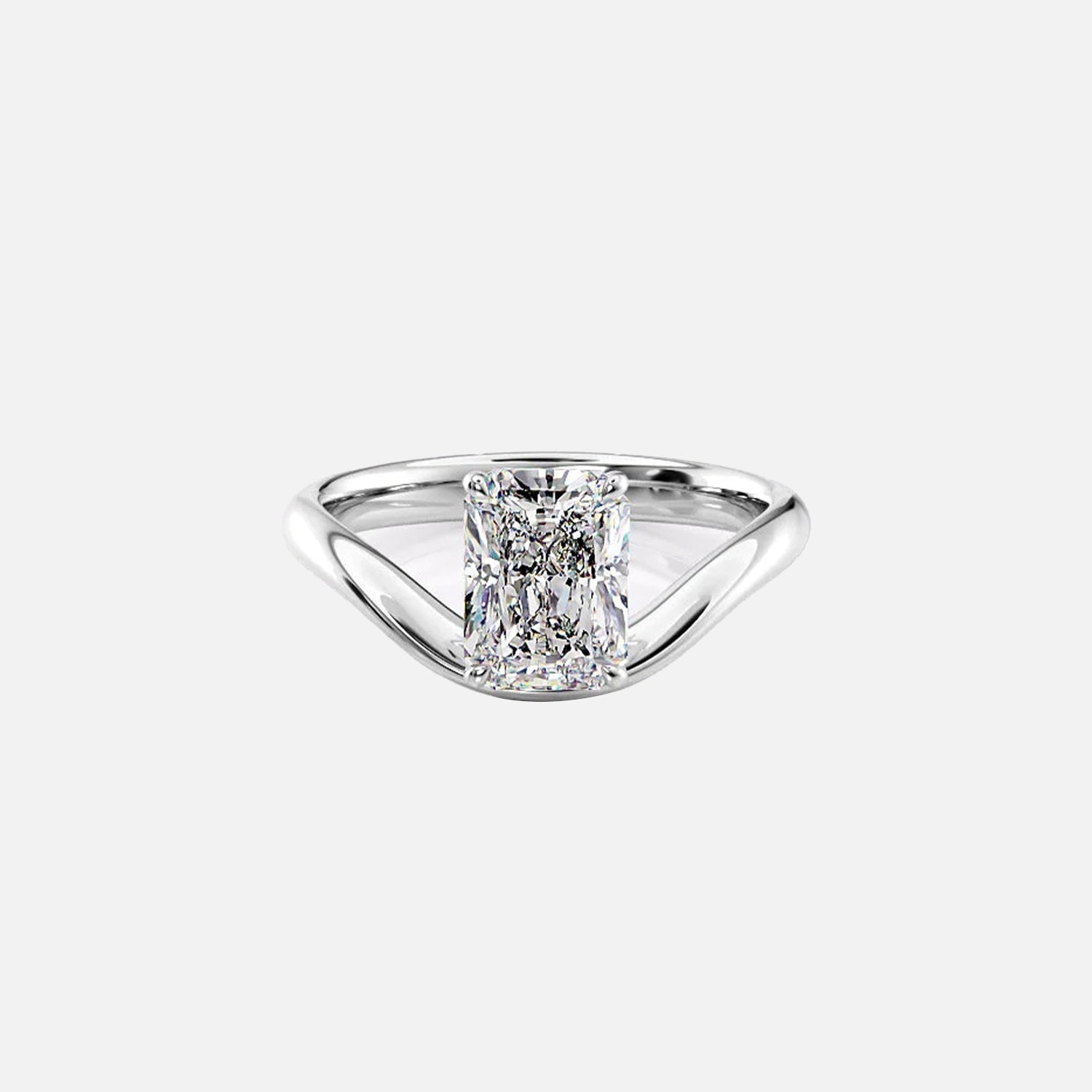 The Solitaire Karen Radiant Moissanite Ring - KNT - Engagement Rings, Wedding Bands & Fine Jewelry