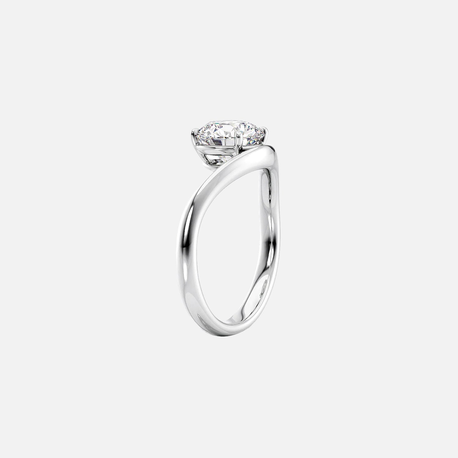 The Solitaire Karen Round Moissanite Ring - KNT - Engagement Rings, Wedding Bands & Fine Jewelry