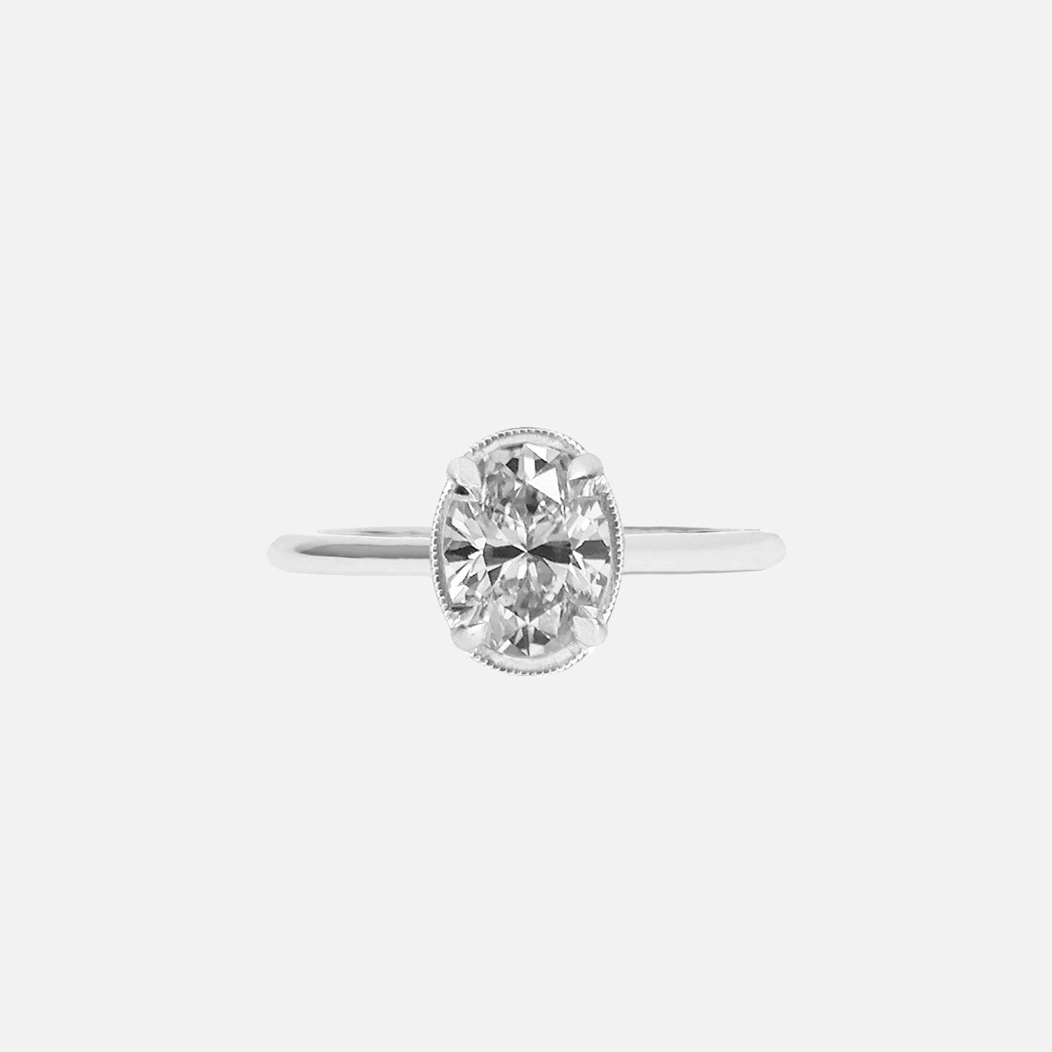 The Solitaire Luisa Oval Moissanite Ring - KNT - Engagement Rings, Wedding Bands & Fine Jewelry