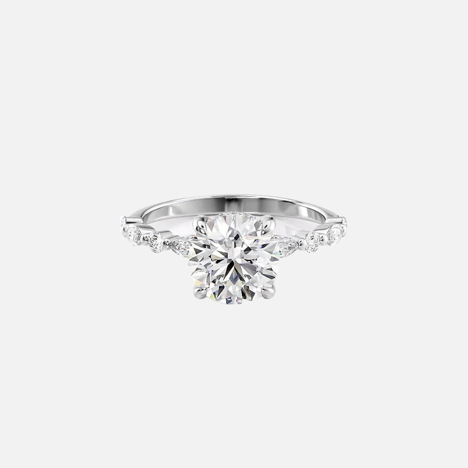 The Hidden Halo Marianne Round Pave Moissanite Ring - KNT - Engagement Rings, Wedding Bands & Fine Jewelry