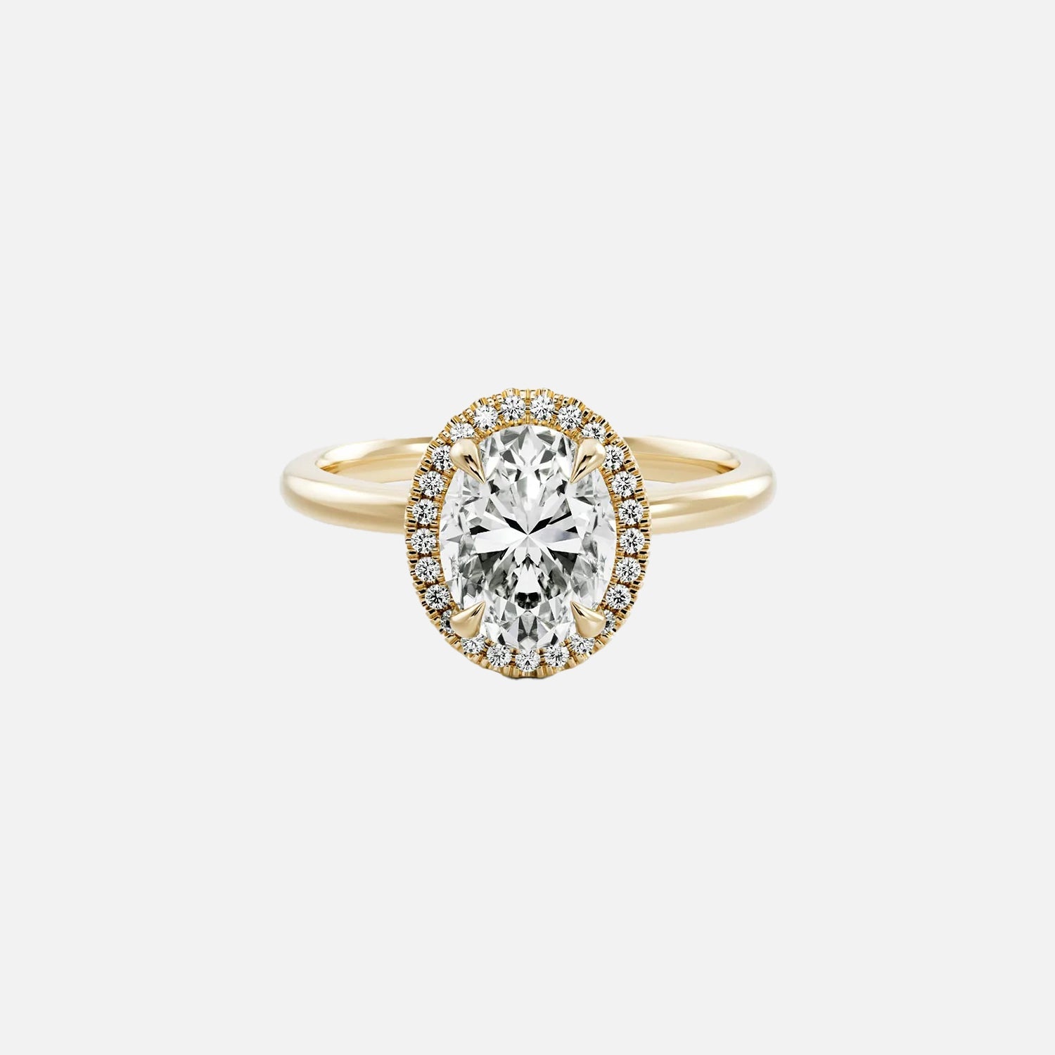 The Halo Ophelia Oval Moissanite Ring - KNT - Engagement Rings, Wedding Bands & Fine Jewelry