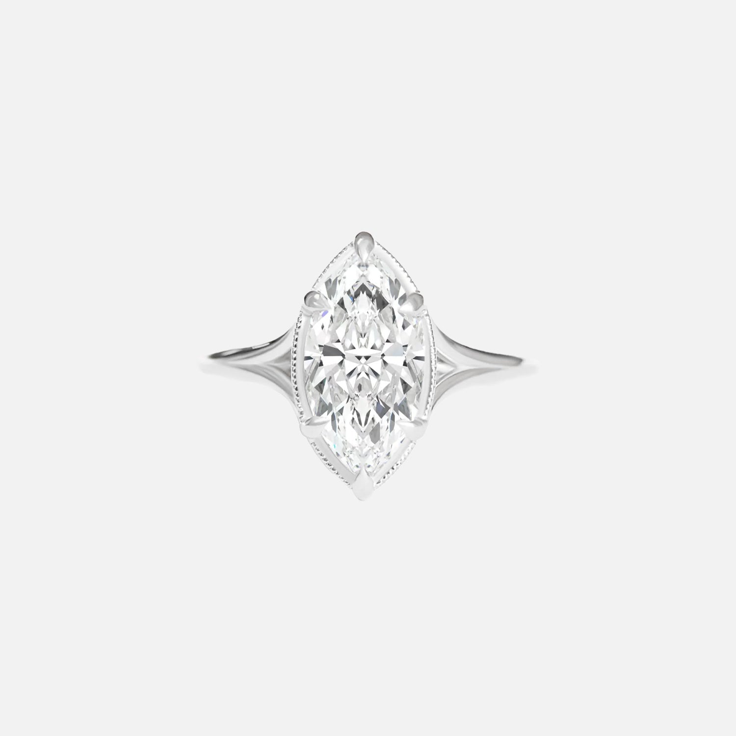 The Vintage Royal Marquise Moissanite Ring - KNT - Engagement Rings, Wedding Bands & Fine Jewelry