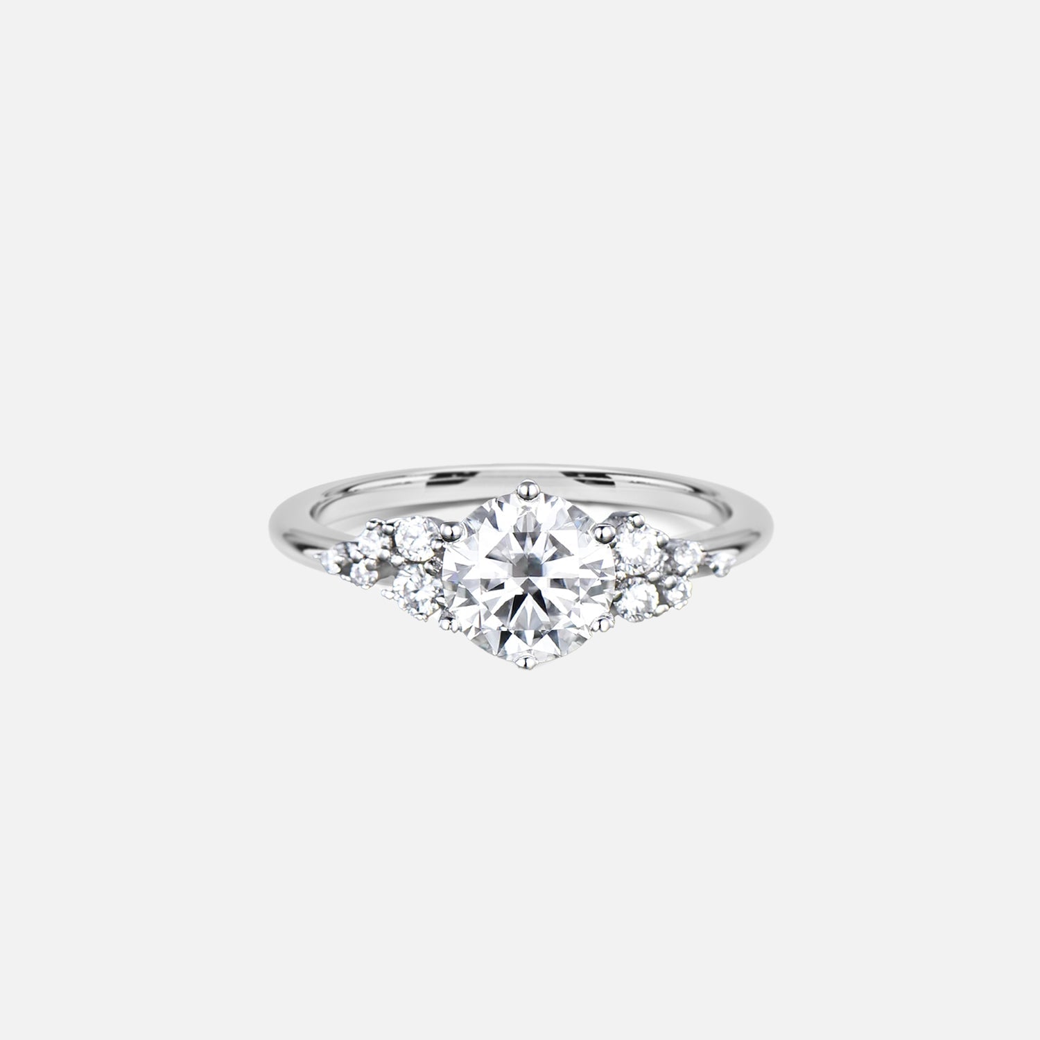 The Pave Snowflake Round Moissanite Ring - KNT - Engagement Rings, Wedding Bands & Fine Jewelry