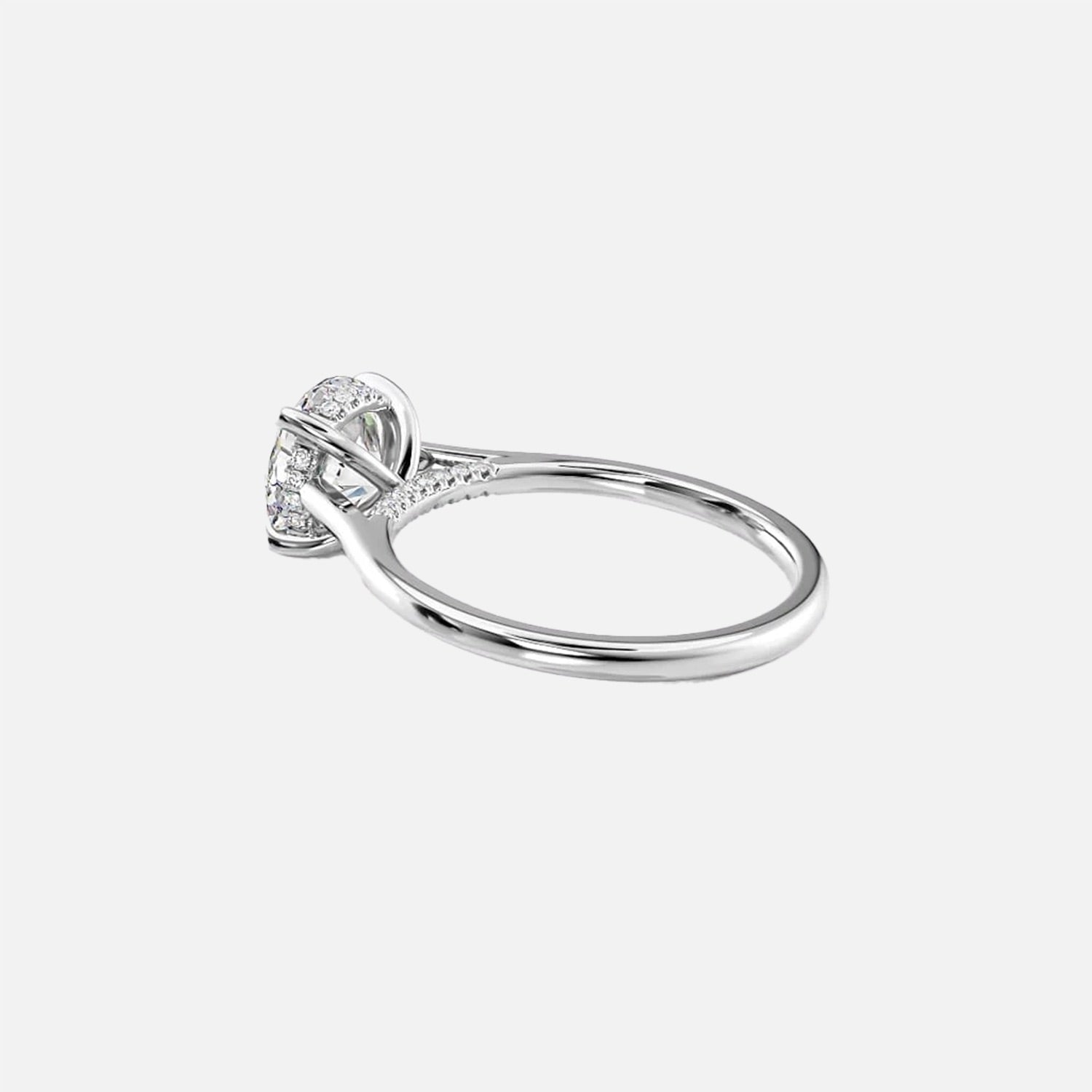 The Hidden Halo Sofia Round Solitaire Moissanite Ring - KNT - Engagement Rings, Wedding Bands & Fine Jewelry