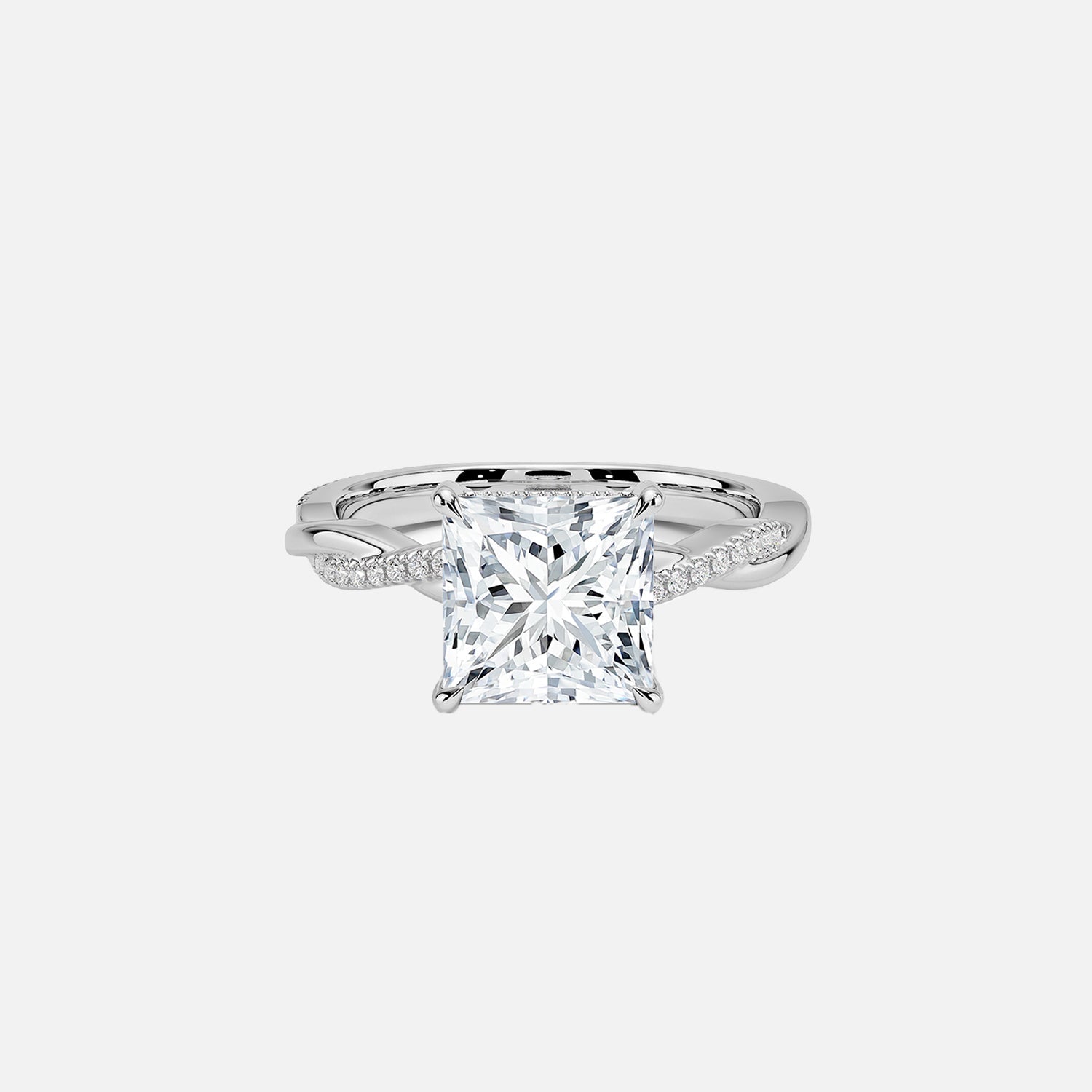 The Hidden Halo Twilight Princess Pave Moissanite Ring - KNT - Engagement Rings, Wedding Bands & Fine Jewelry