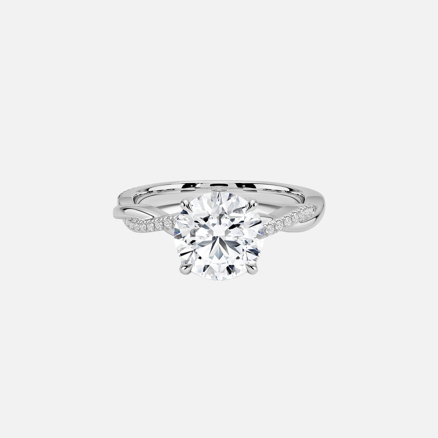 The Hidden Halo Twilight Round Pave Moissanite Ring - KNT - Engagement Rings, Wedding Bands & Fine Jewelry