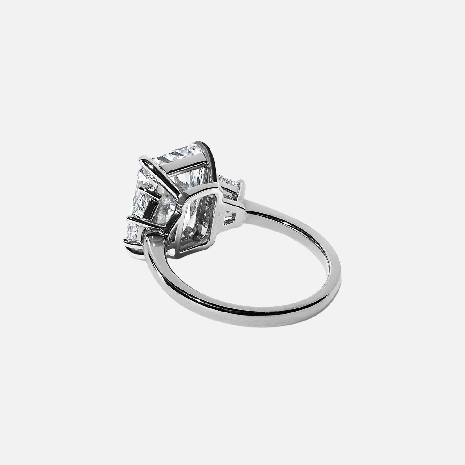 The Three stone Valencia Radiant Moissanite Ring - KNT - Engagement Rings, Wedding Bands & Fine Jewelry